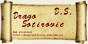 Drago Sotirović vizit kartica